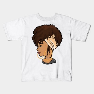 Cute and Fabulous Black Woman Chilling Kids T-Shirt